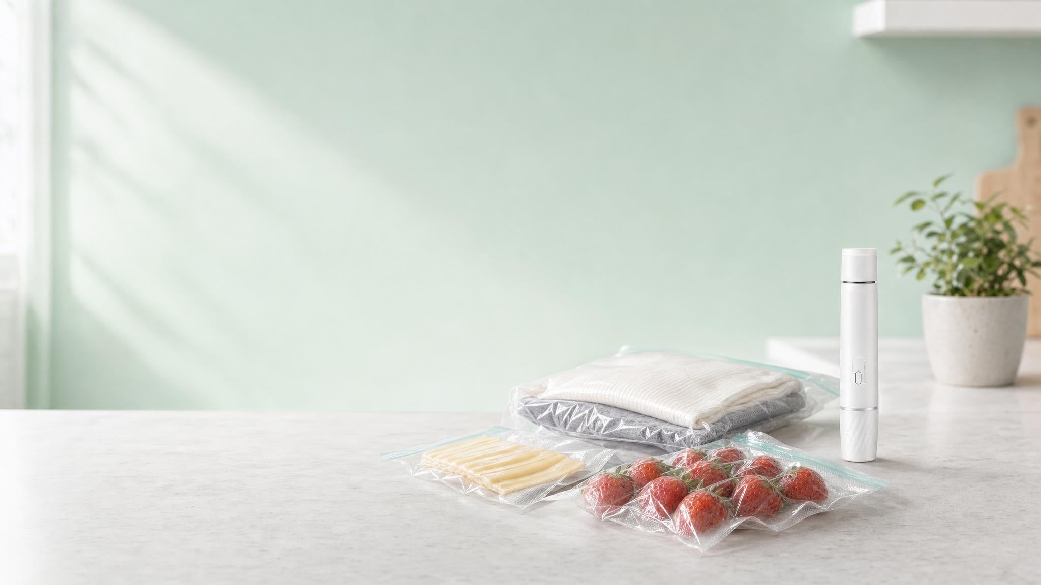 Food stays fresh longer. Clothes take half the space.